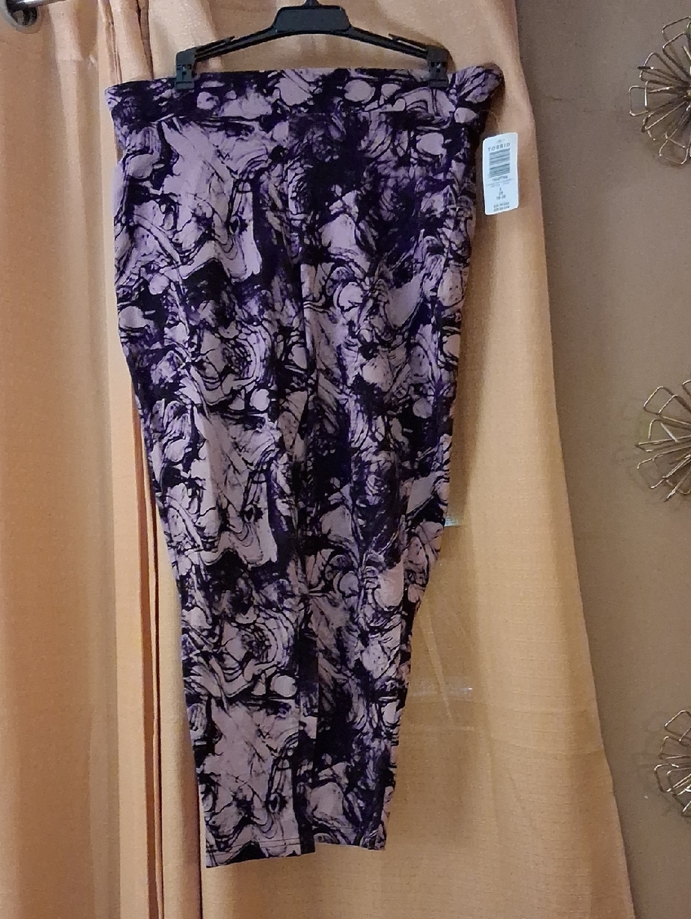 Torrid Purple and Black Marble Print Leggings